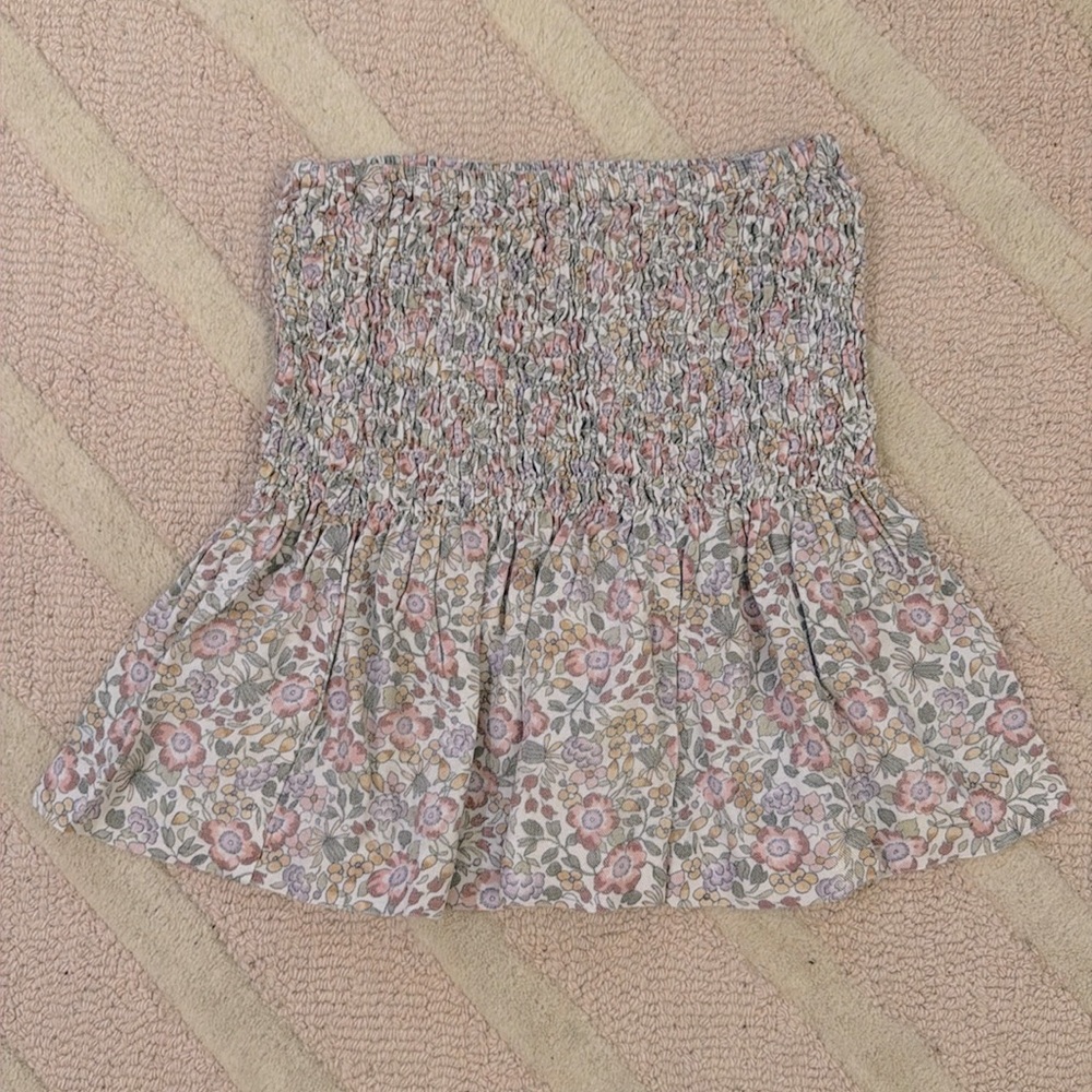 Luli & Me Gabby Girls Smocked Waist Skirt